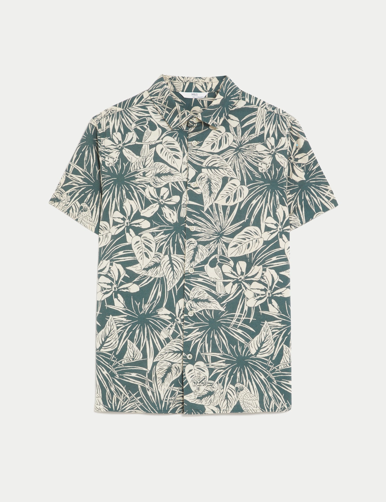 Pure Cotton Parrot Print Shirt