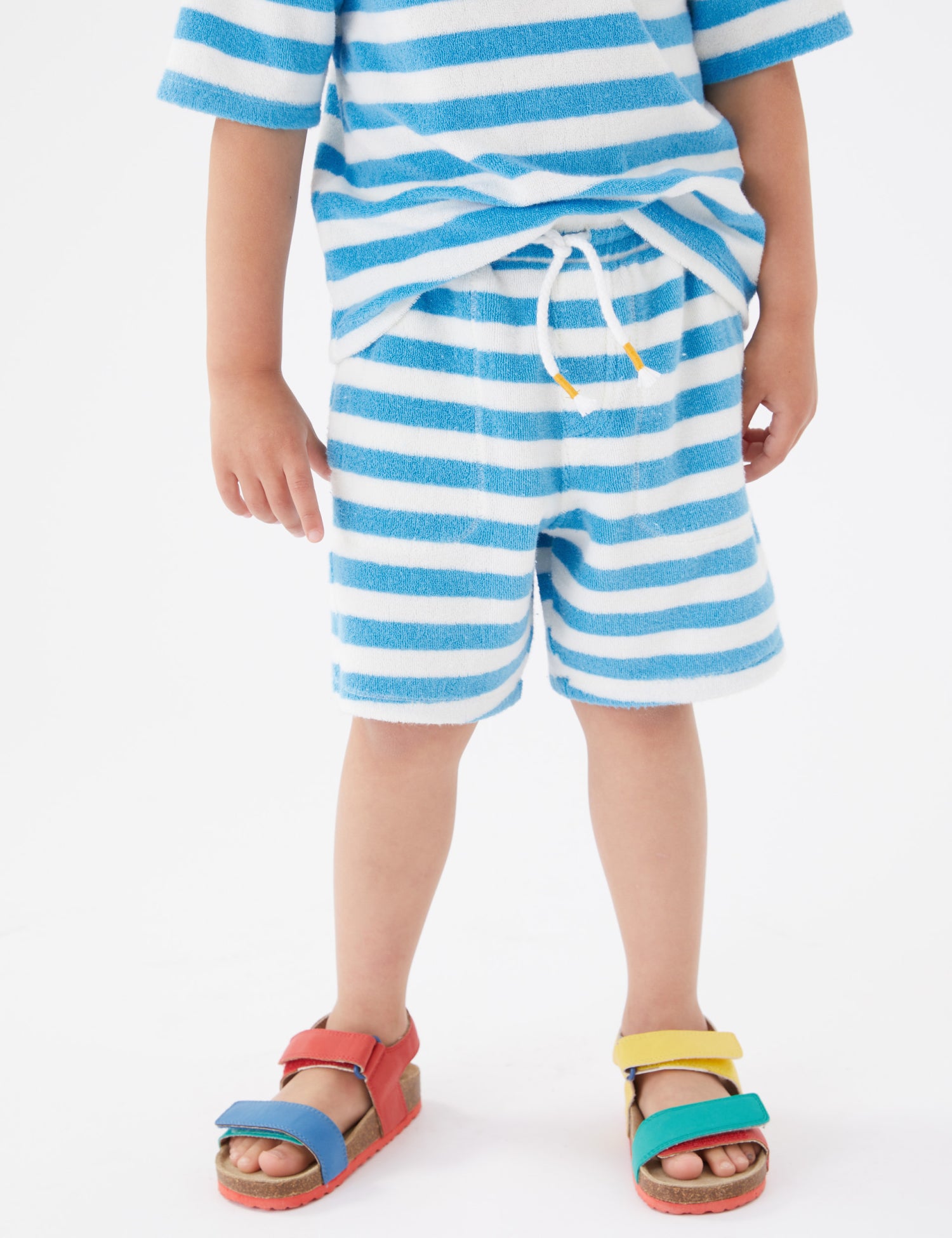 Cotton Rich Towelling Striped Shorts