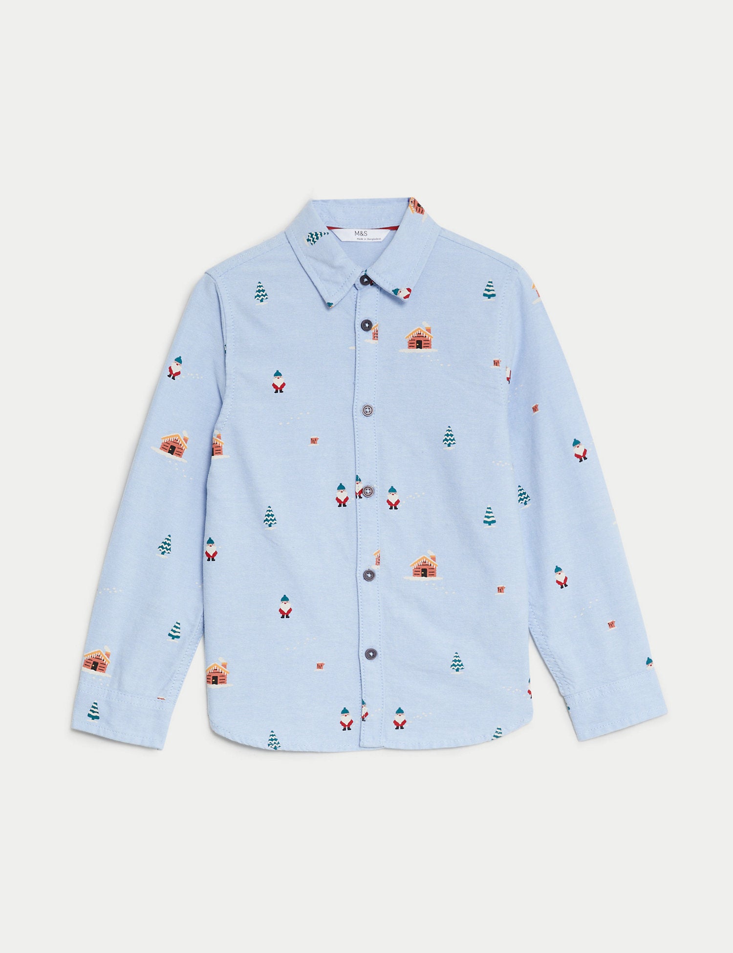 Pure Cotton Christmas Print Shirt