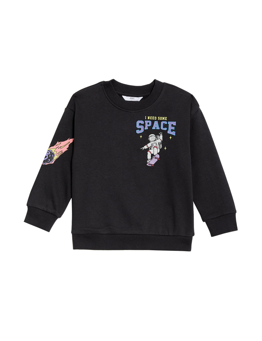 Cotton Rich Space Sweatshirt