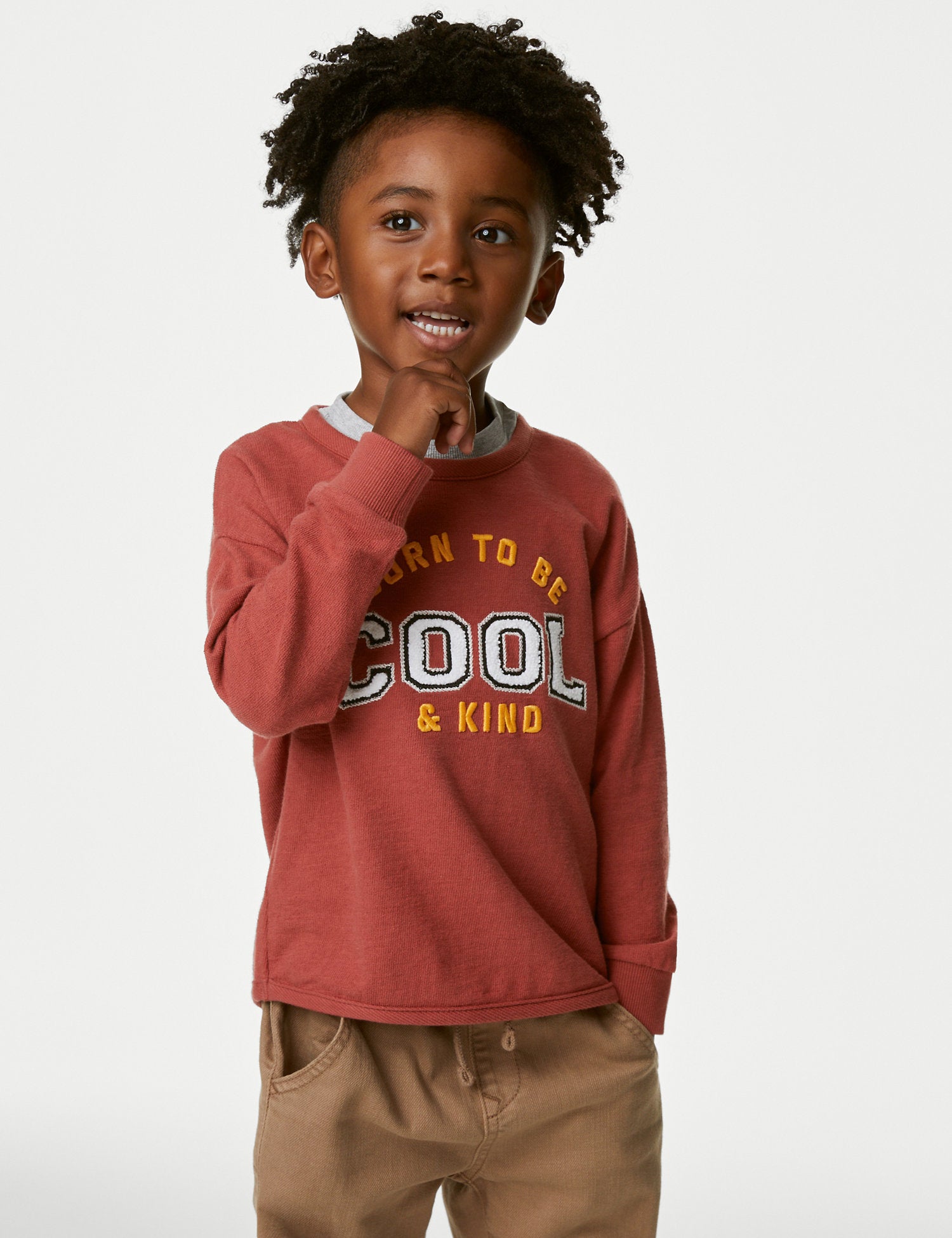 Pure Cotton Slogan Sweatshirt