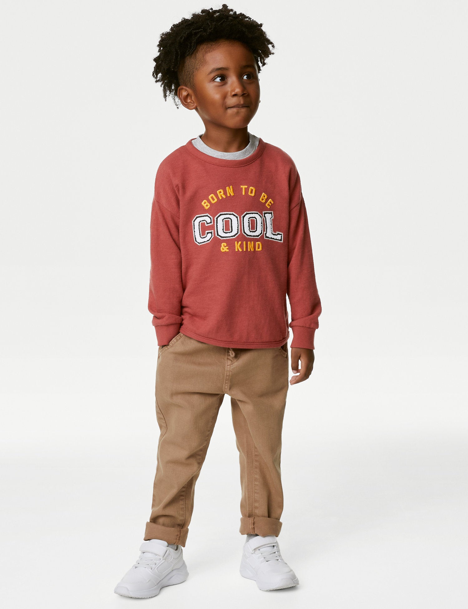 Pure Cotton Slogan Sweatshirt