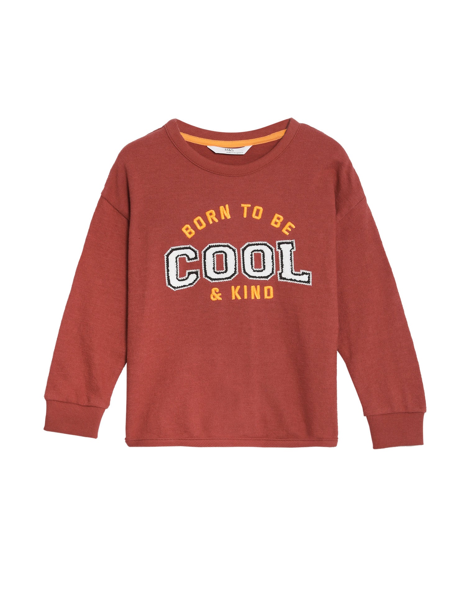 Pure Cotton Slogan Sweatshirt