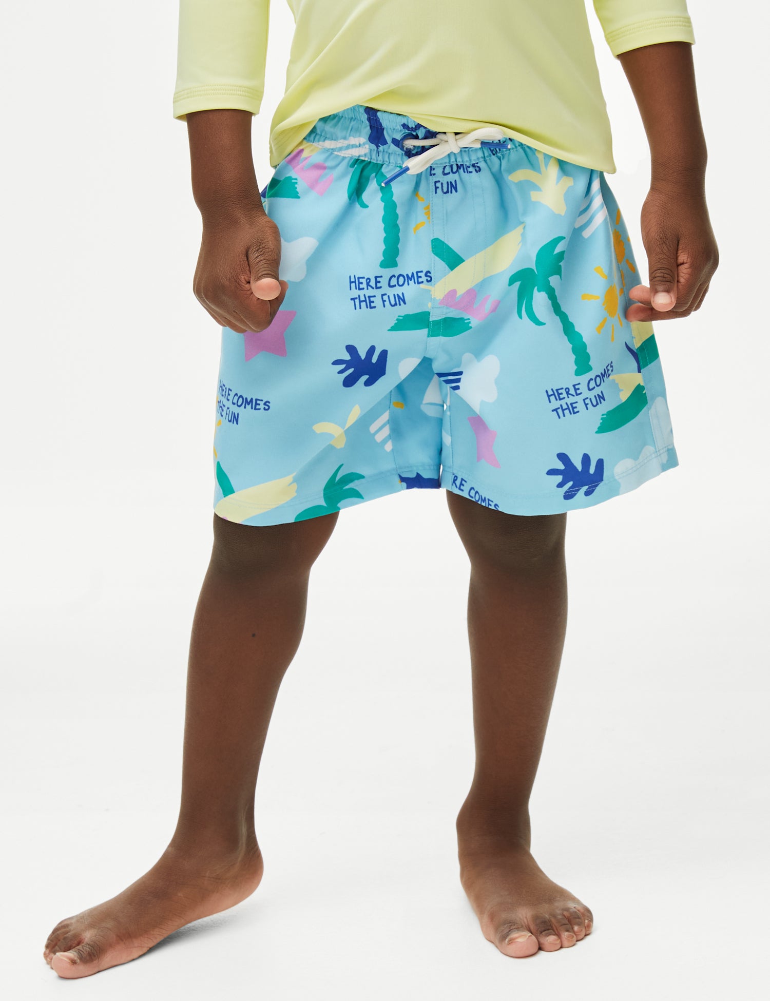 2pc Beach Print Swim Set