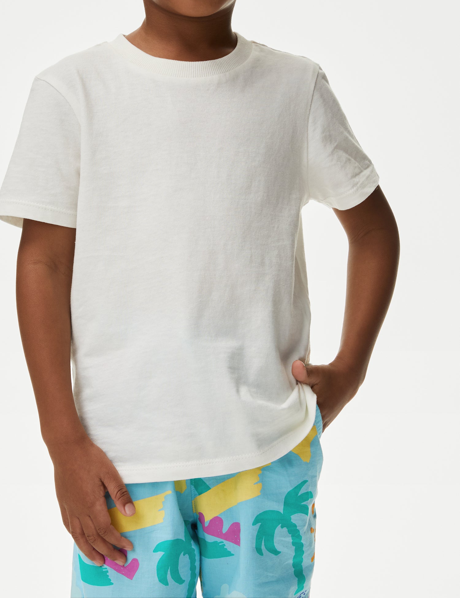 2pc Pure Cotton Holiday Shirt & T-Shirt Set