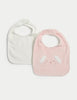 2pk Cotton Rich Bunny Dribble Bibs