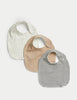 3pk Pure Cotton Spot & Striped Dribble Bibs