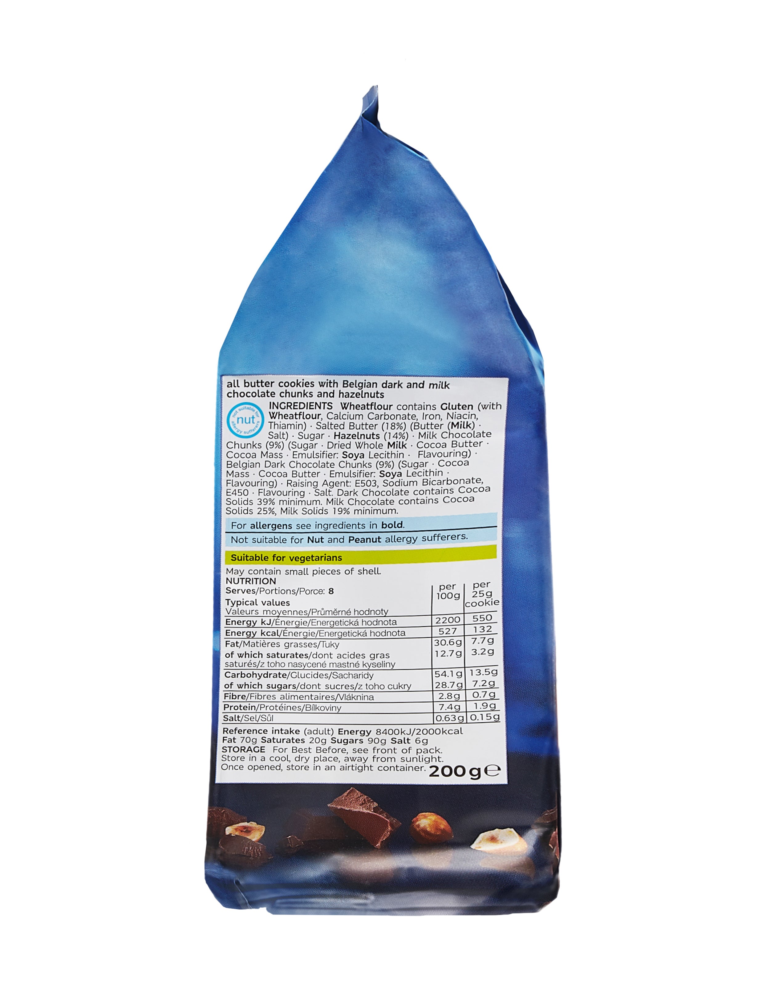 8 All Butter Belgian Chocolate Chunk & Hazelnut Cookies