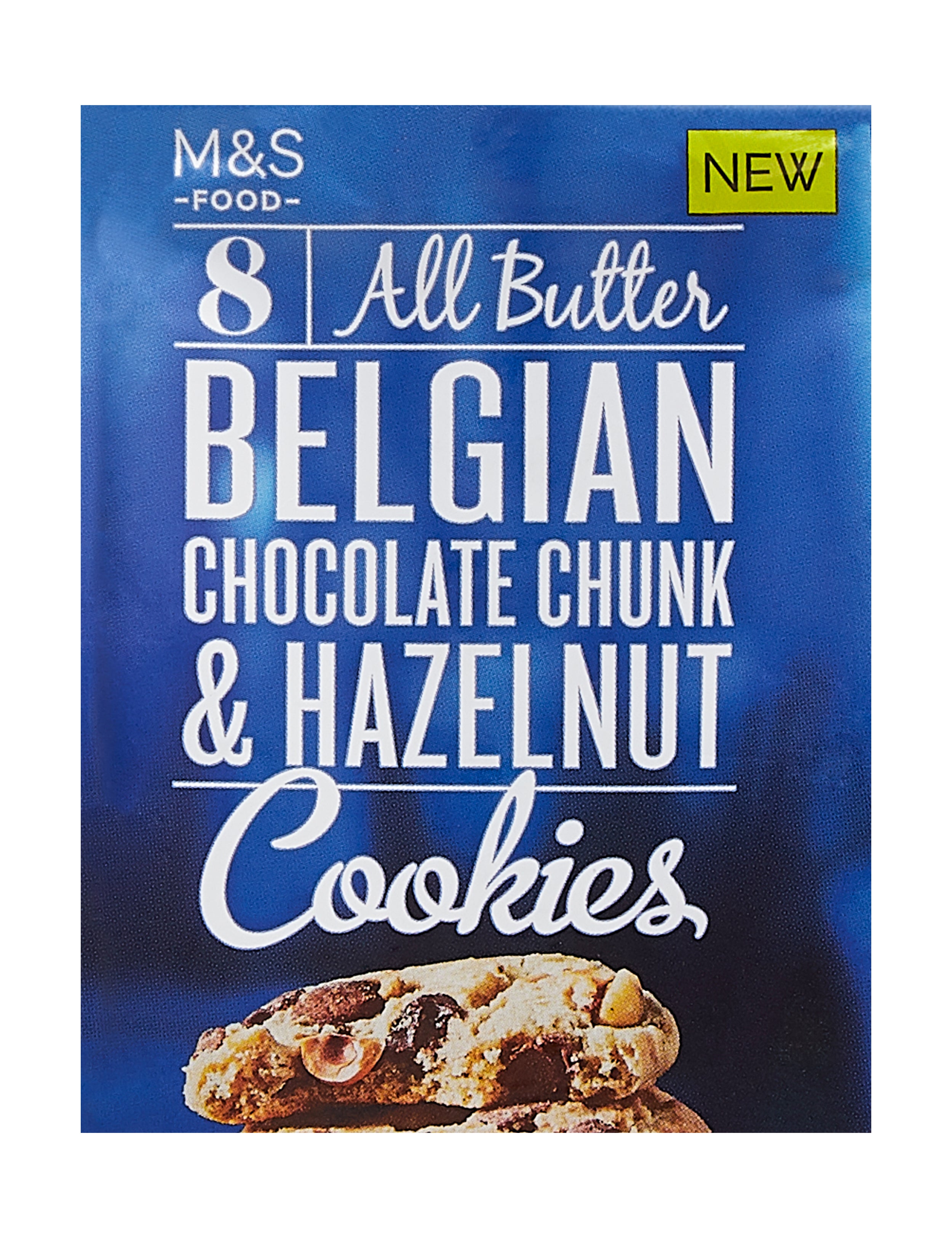 8 All Butter Belgian Chocolate Chunk & Hazelnut Cookies