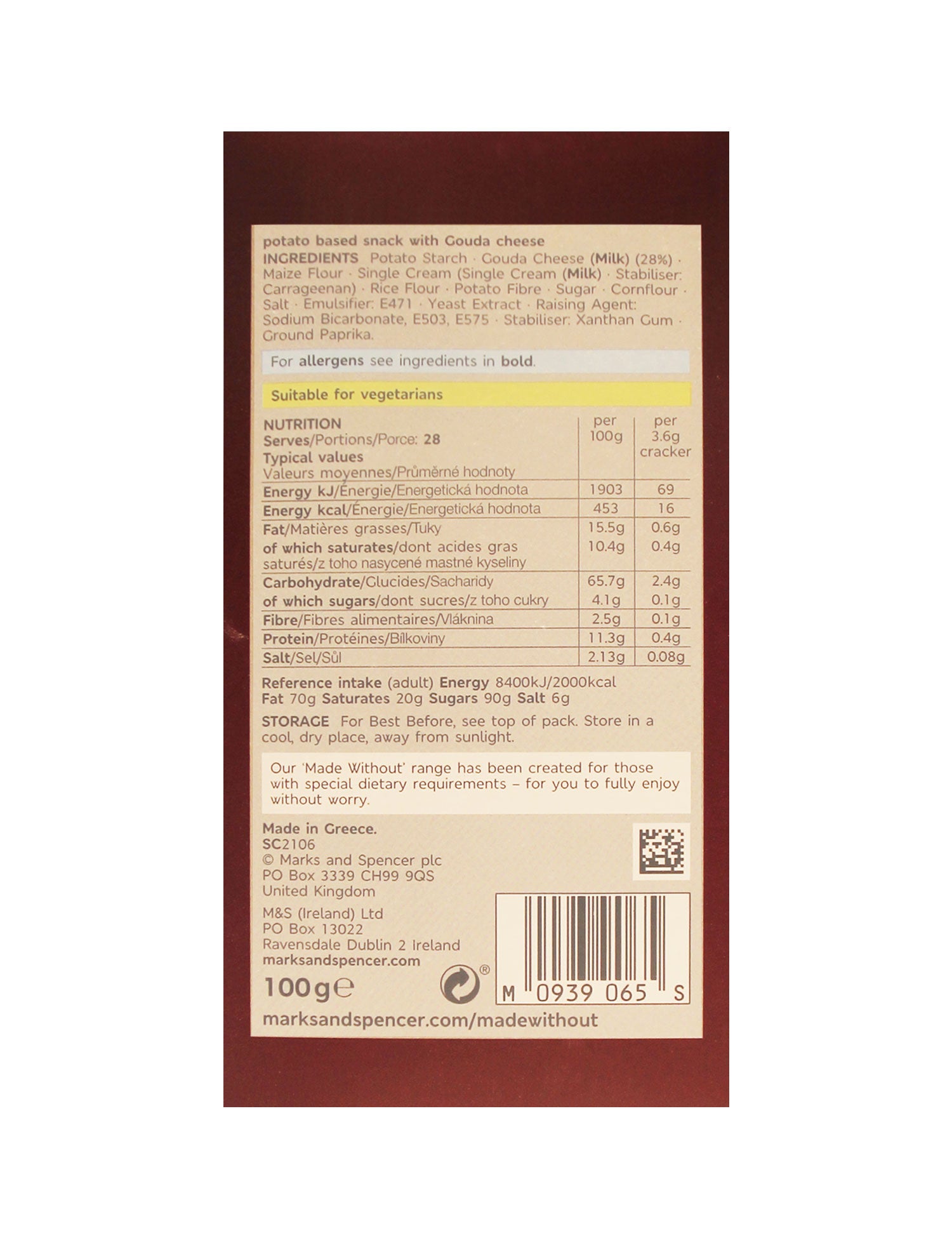 Made Without Cheese Crackers