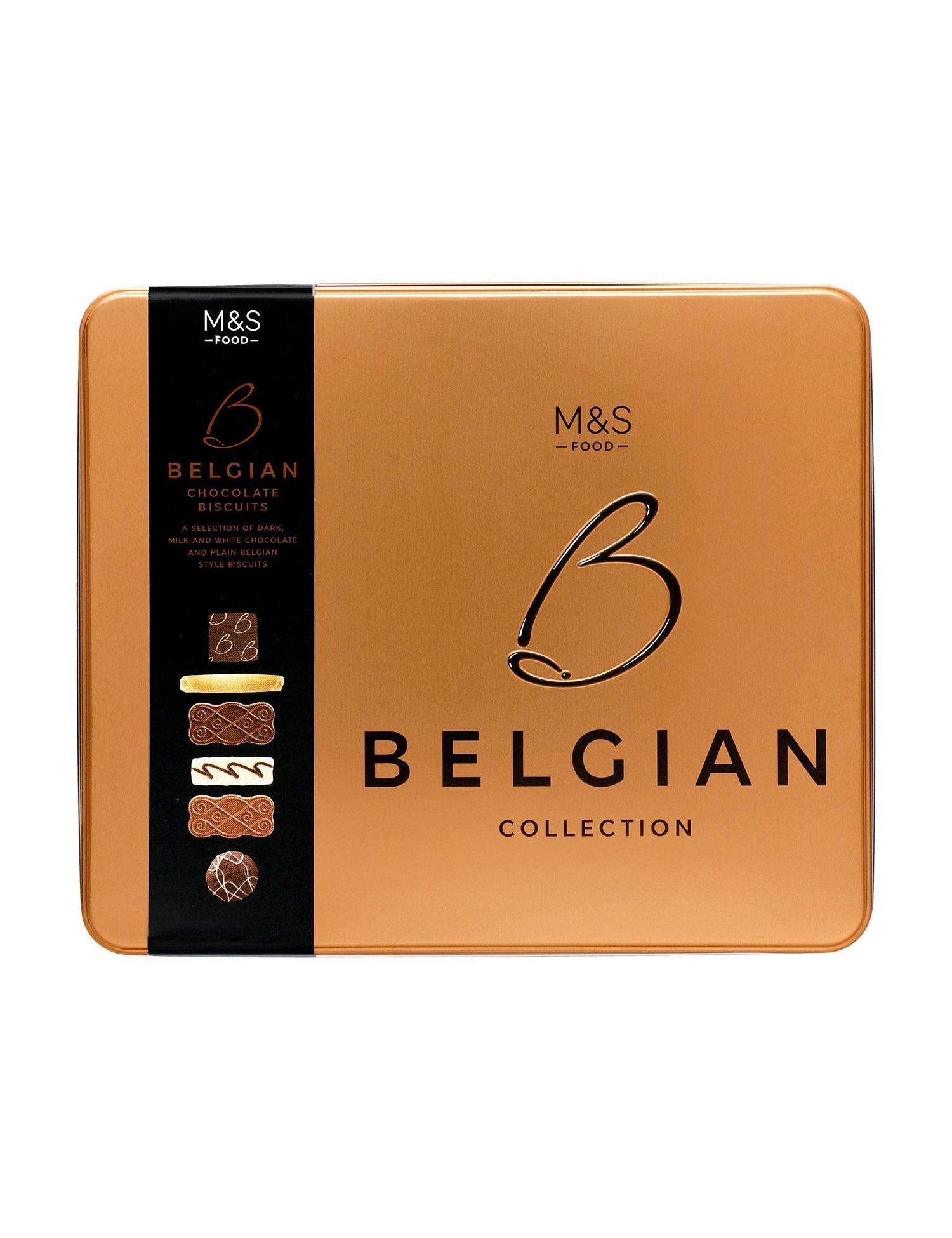 Belgian Chocolate Biscuits Tin 400g