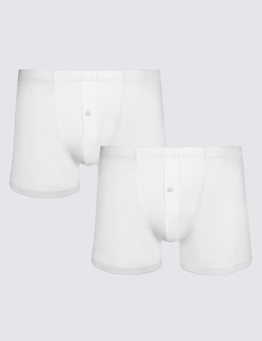 2 Pack Stretch Supimaﾃつｰ Cotton Trunks
