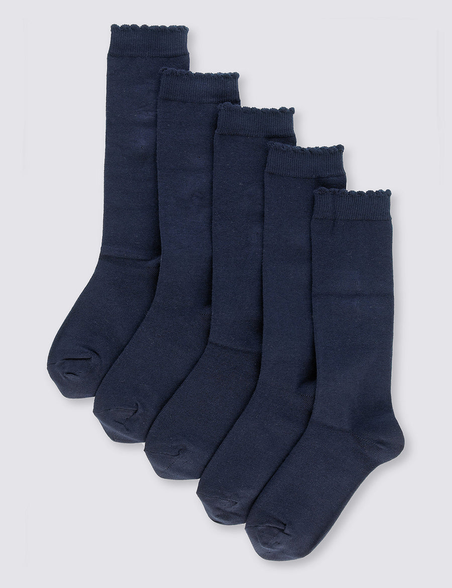 5 Pairs of Knee High Socks