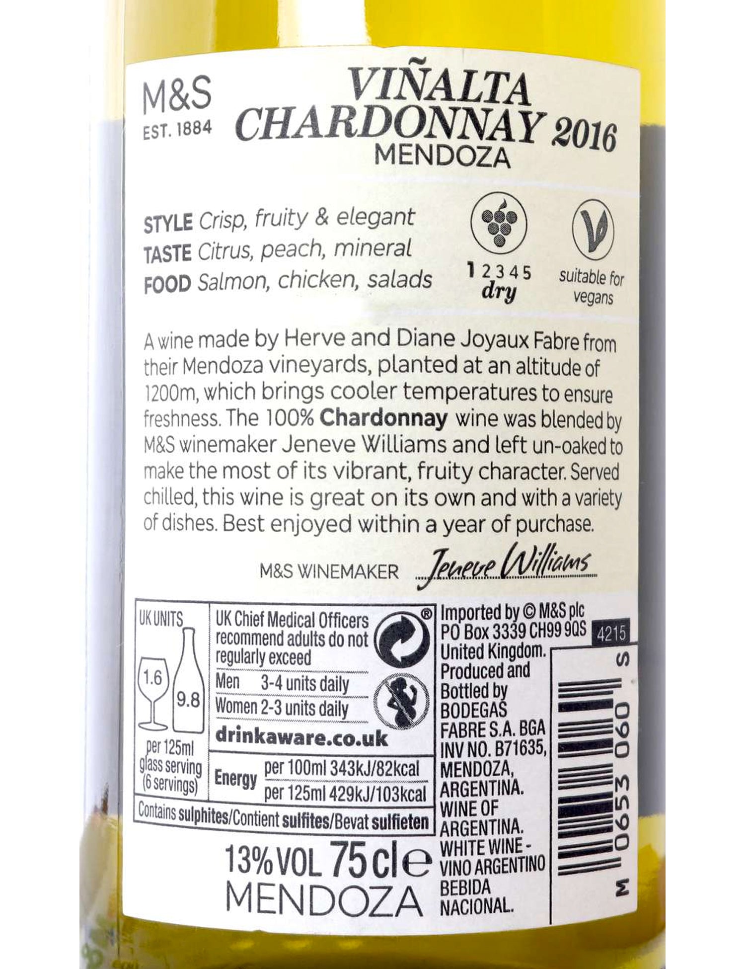 Viﾃｱalta Chardonnay