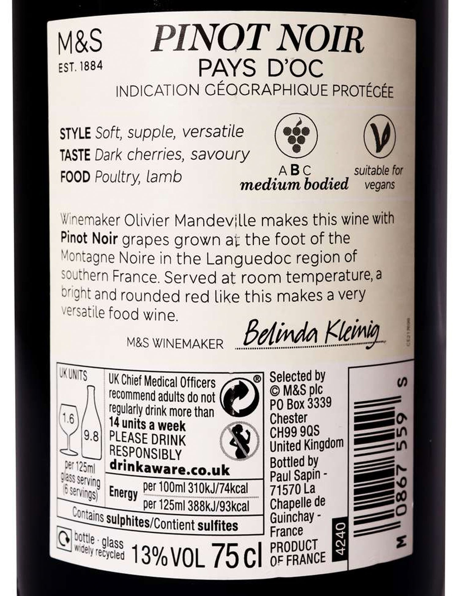 Domaine Mandeville Pinot Noir