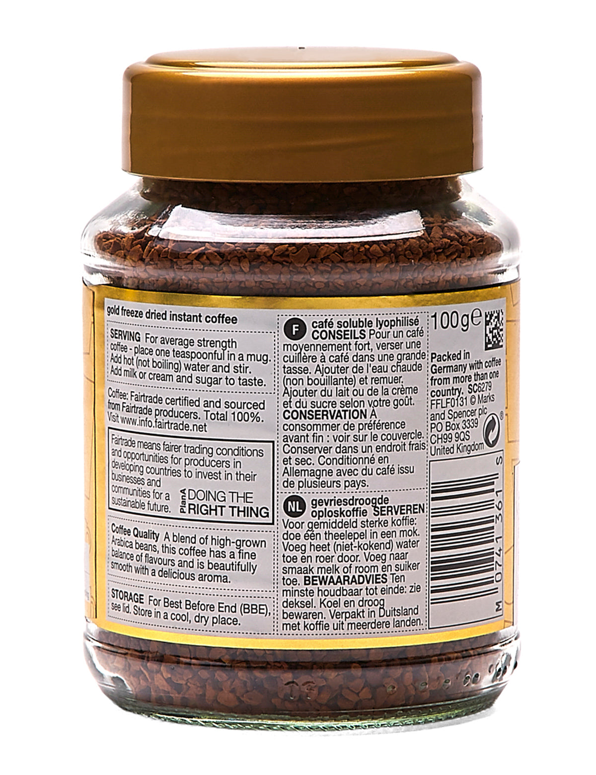 Gold Freeze-Dried Instant Coffee