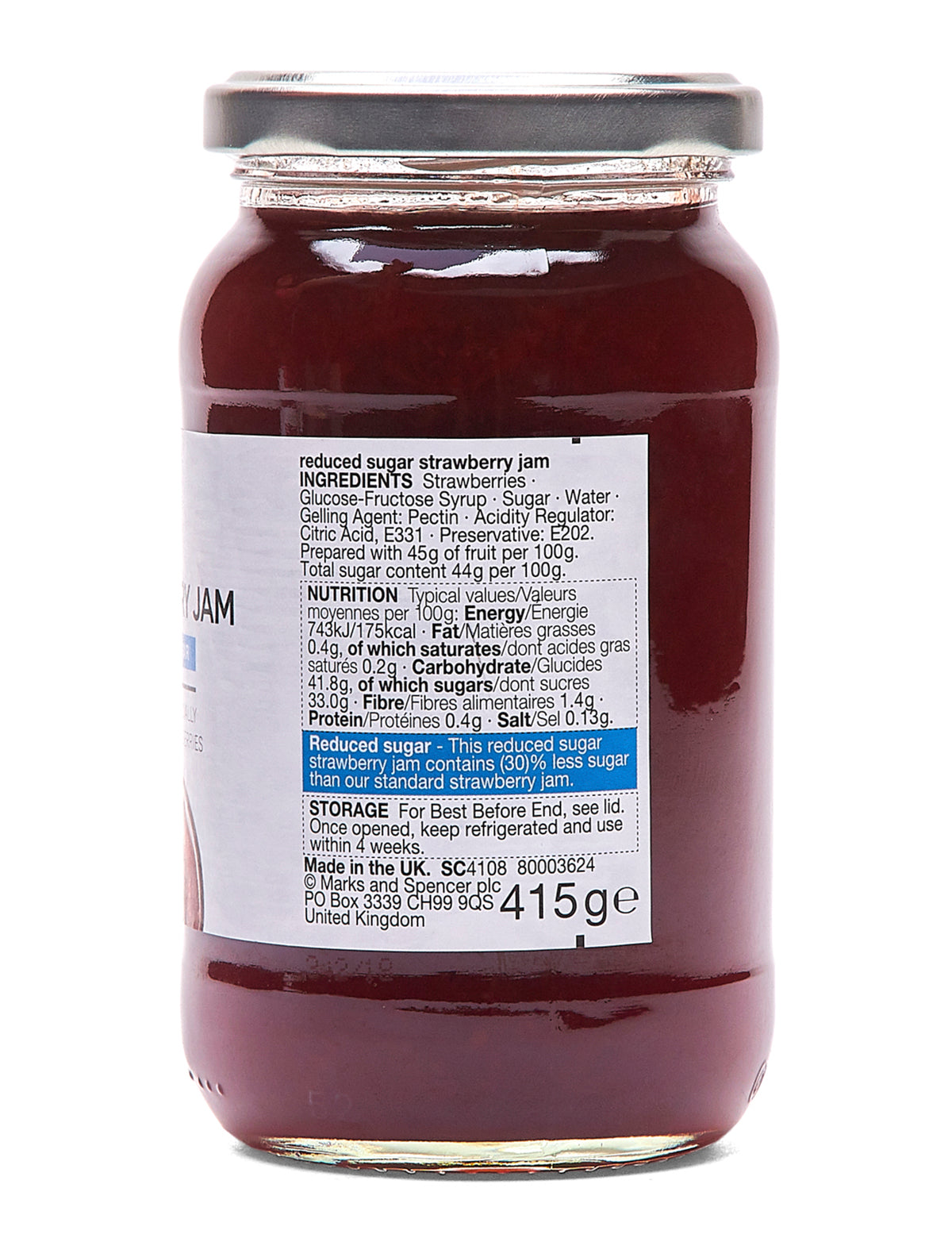 Reduced Sugar Strawberry Jam