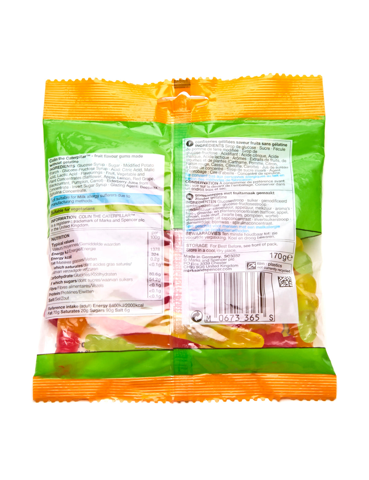 Veggie Colin the Caterpillar Fruit Gums