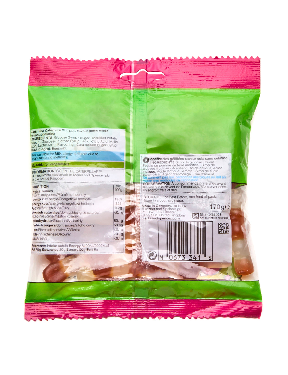 Veggie Colin the Caterpillar Cola Gums