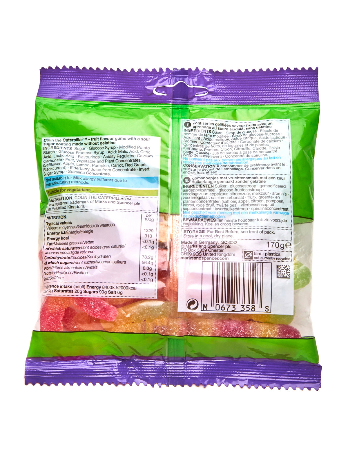 Veggie Colin the Caterpillar Fruit Sours