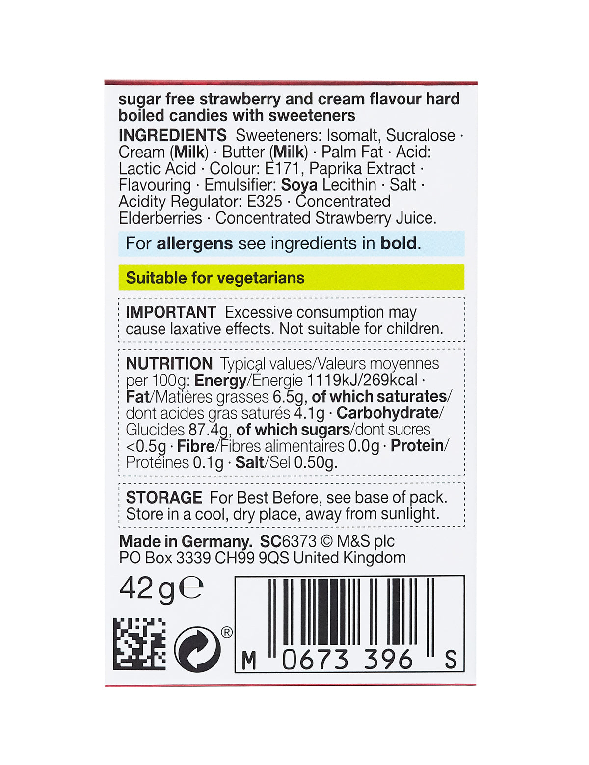 Sugar Free Strawberry & Cream Drops