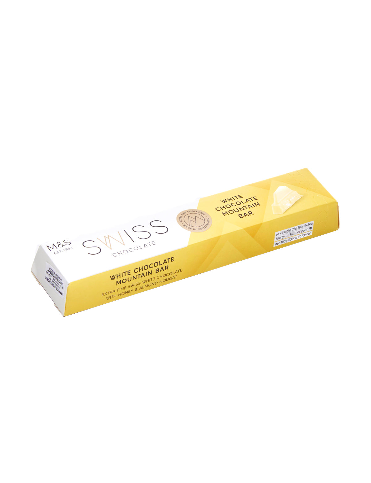 Swiss Chocolate White Chocolate Mountain Bar 100g