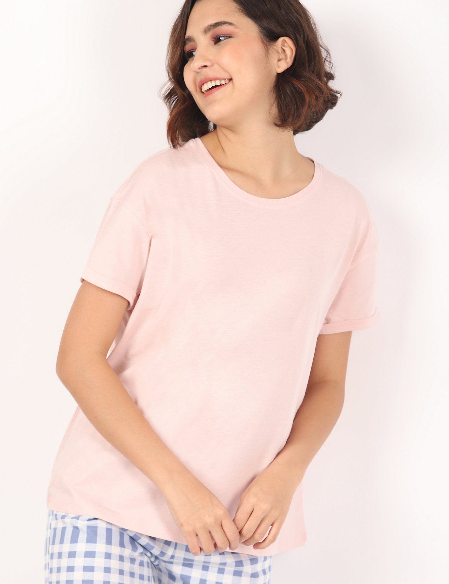 Short Sleeve Check Flatpack Pyjamas