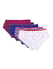 5pk  Stripe Spot Cotton Lycra High Leg