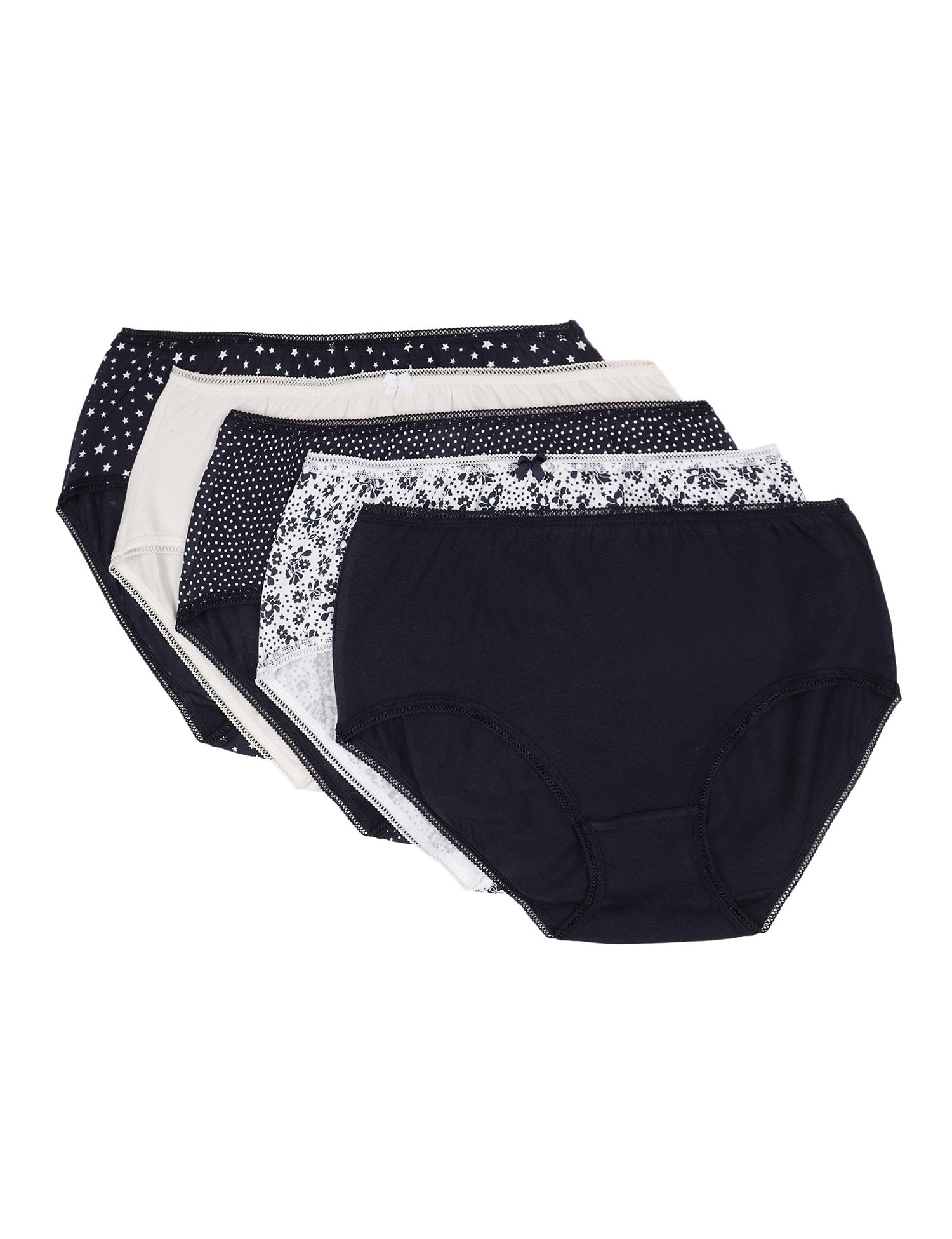 5pk Cotton Lycra® Midi Knickers
