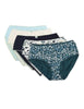 5pk Cotton Lycra Sketchy Floral Print