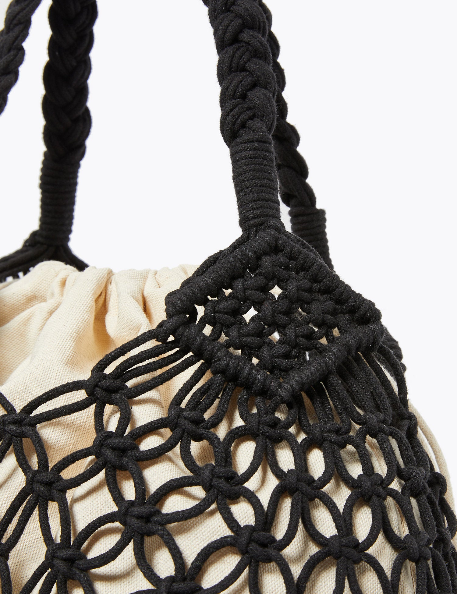 Cotton Rich Macrame Hobo Bag