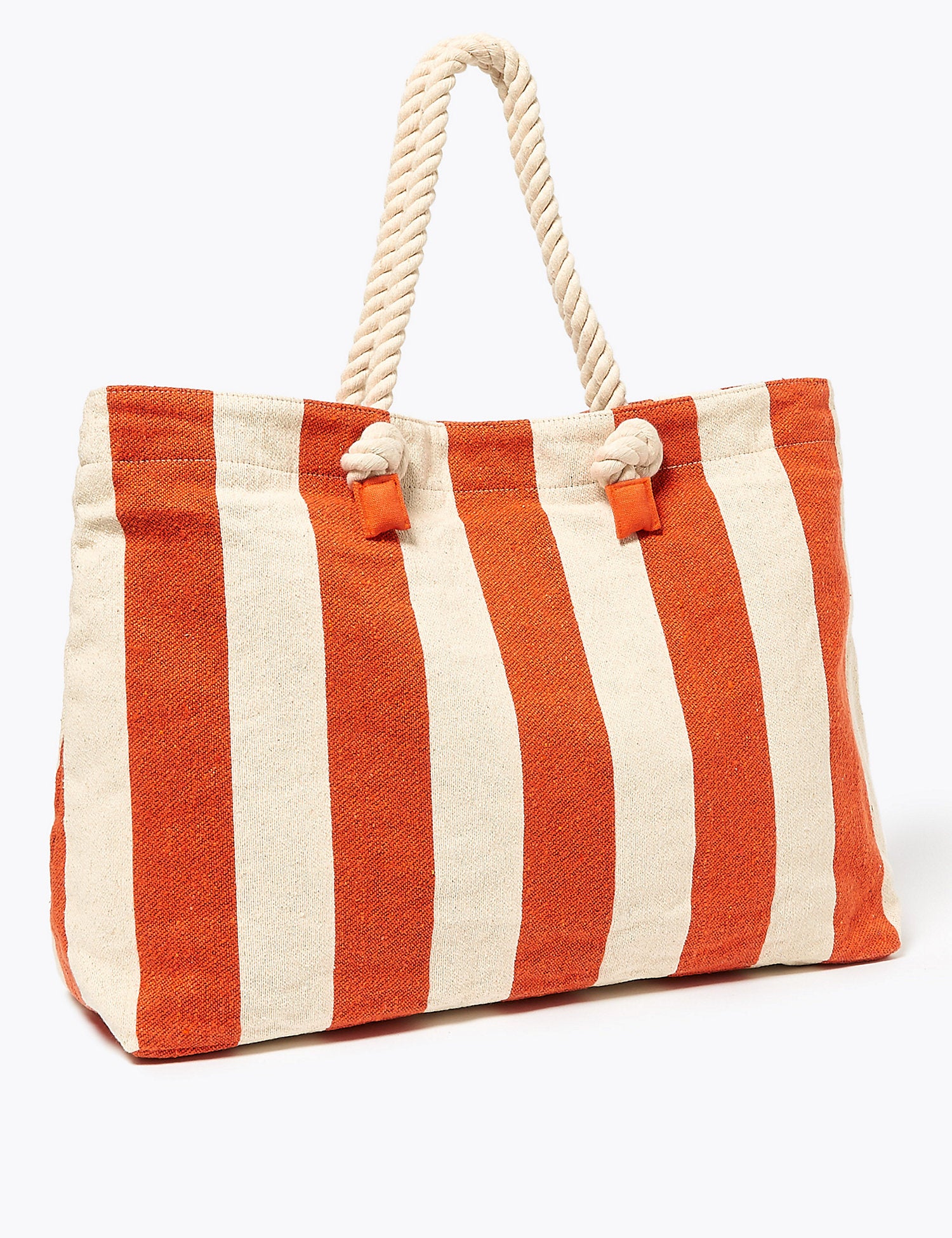 Cotton Striped Shopper Bag