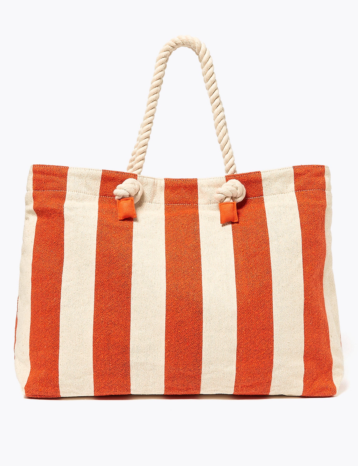 Cotton Striped Shopper Bag