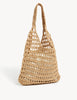 Straw Drawstring Tote Bag