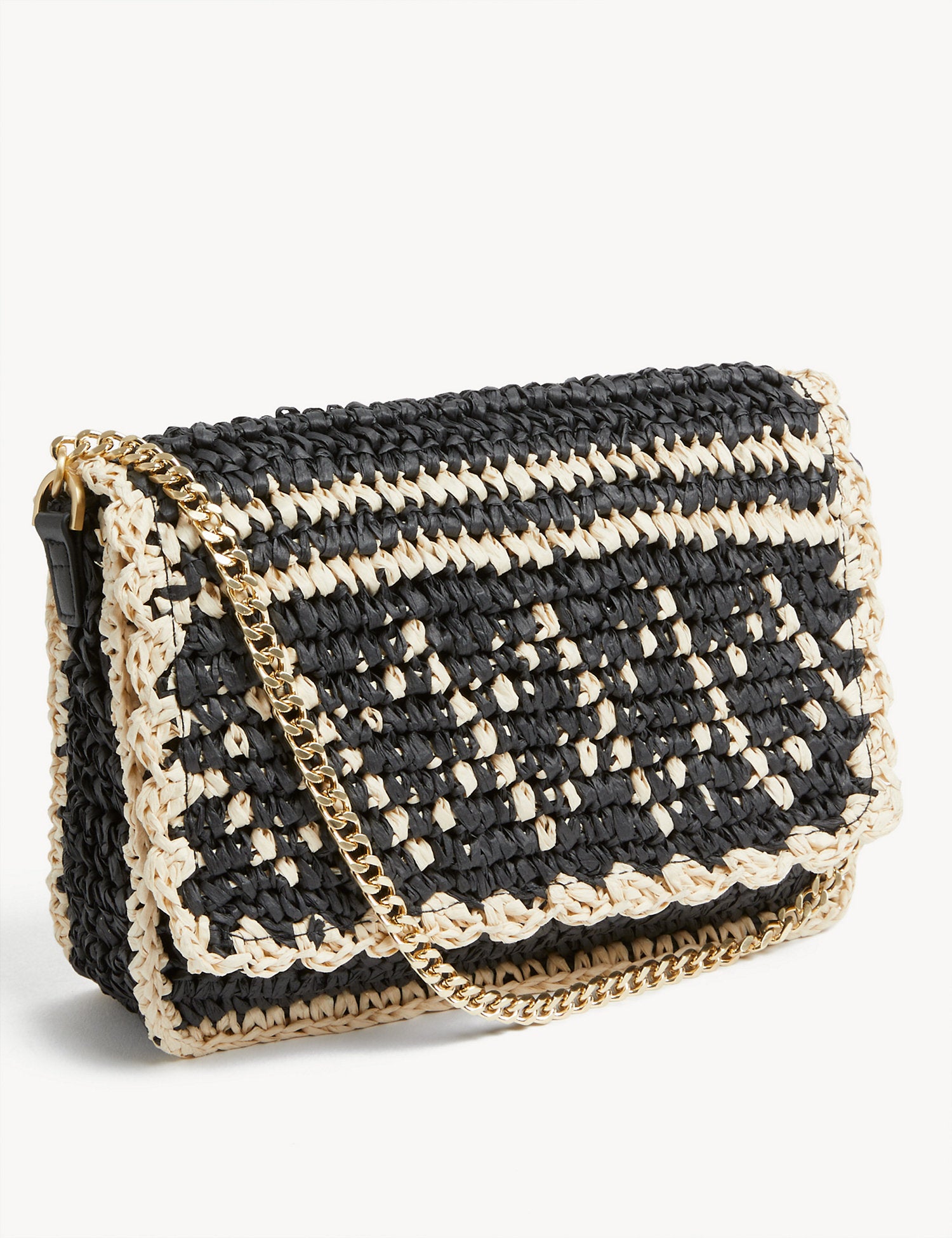 Straw Chain Strap Underarm Bag