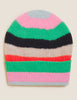 Knitted Striped Beanie Hat