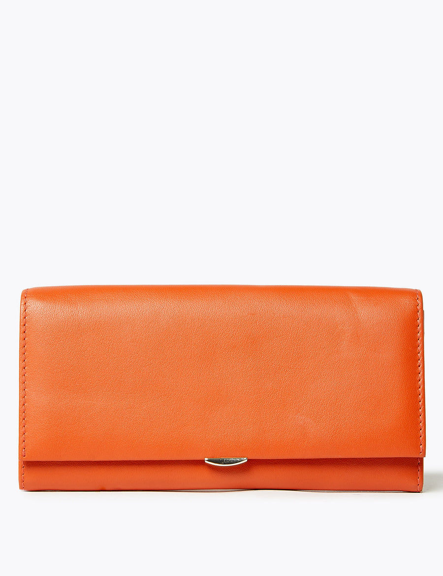 Leather Foldover Purse