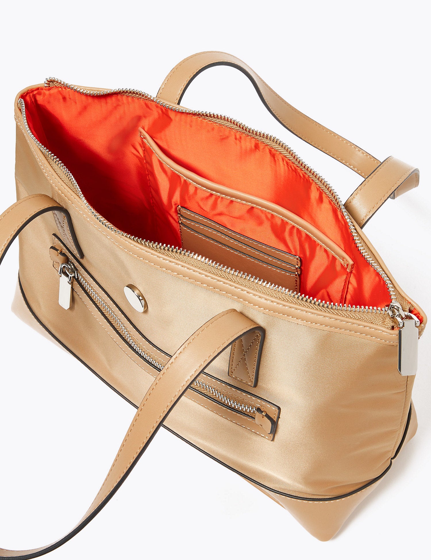Zipped Detail Tote Bag