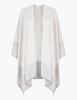 Knitted Colour Block Poncho