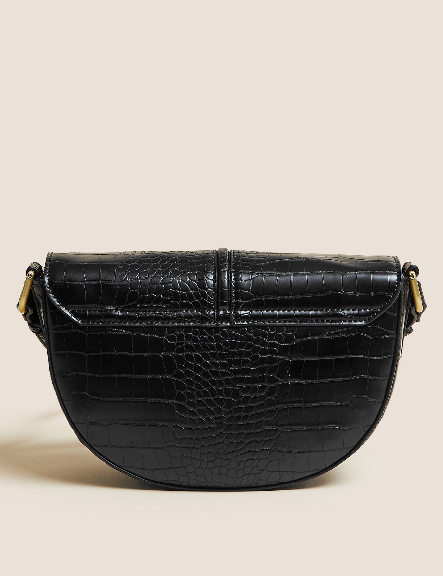 Faux Leather Croc Effect Cross Body Bag