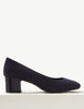 Wide Fit Block Heel Court Shoes
