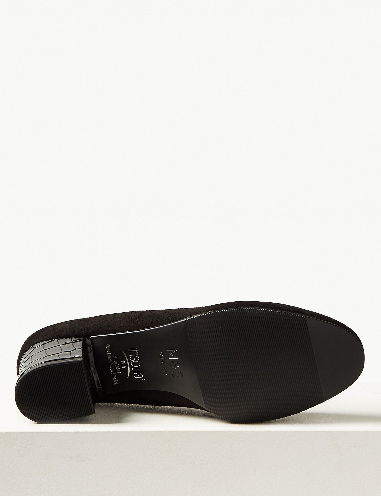 Wide Fit Block Heel Court Shoes