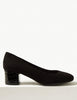 Wide Fit Block Heel Court Shoes