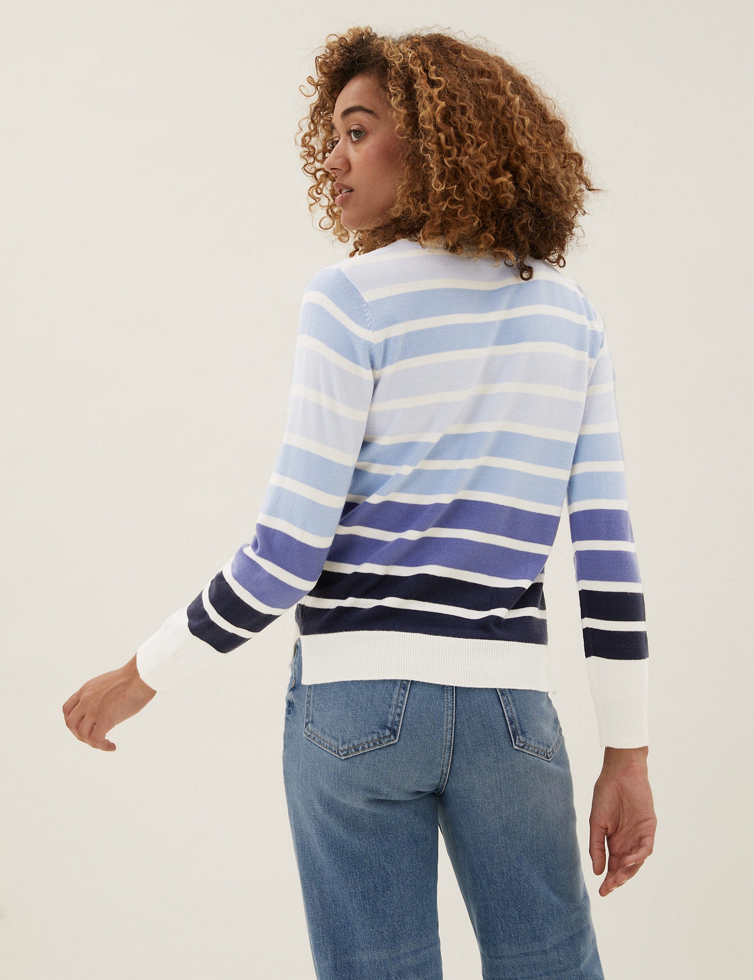 Supersoft Striped Crew Neck Jumper