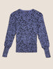 Animal Print Blouson Sleeve Jumper