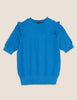 Crew Neck Frill Detail Knitted Top