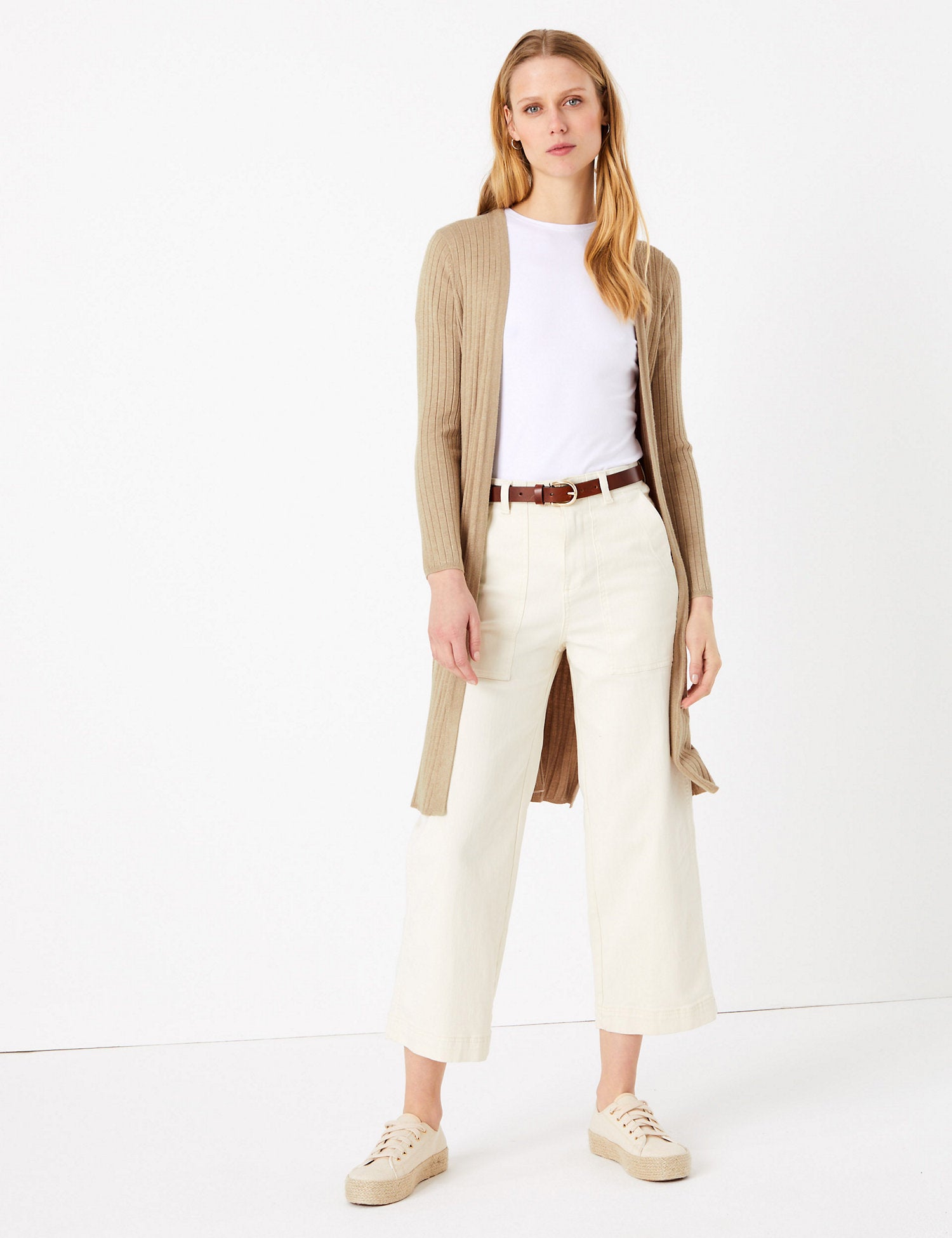 Ribbed Longline Cardigan