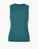 Ribbed Round Neck Knitted Top