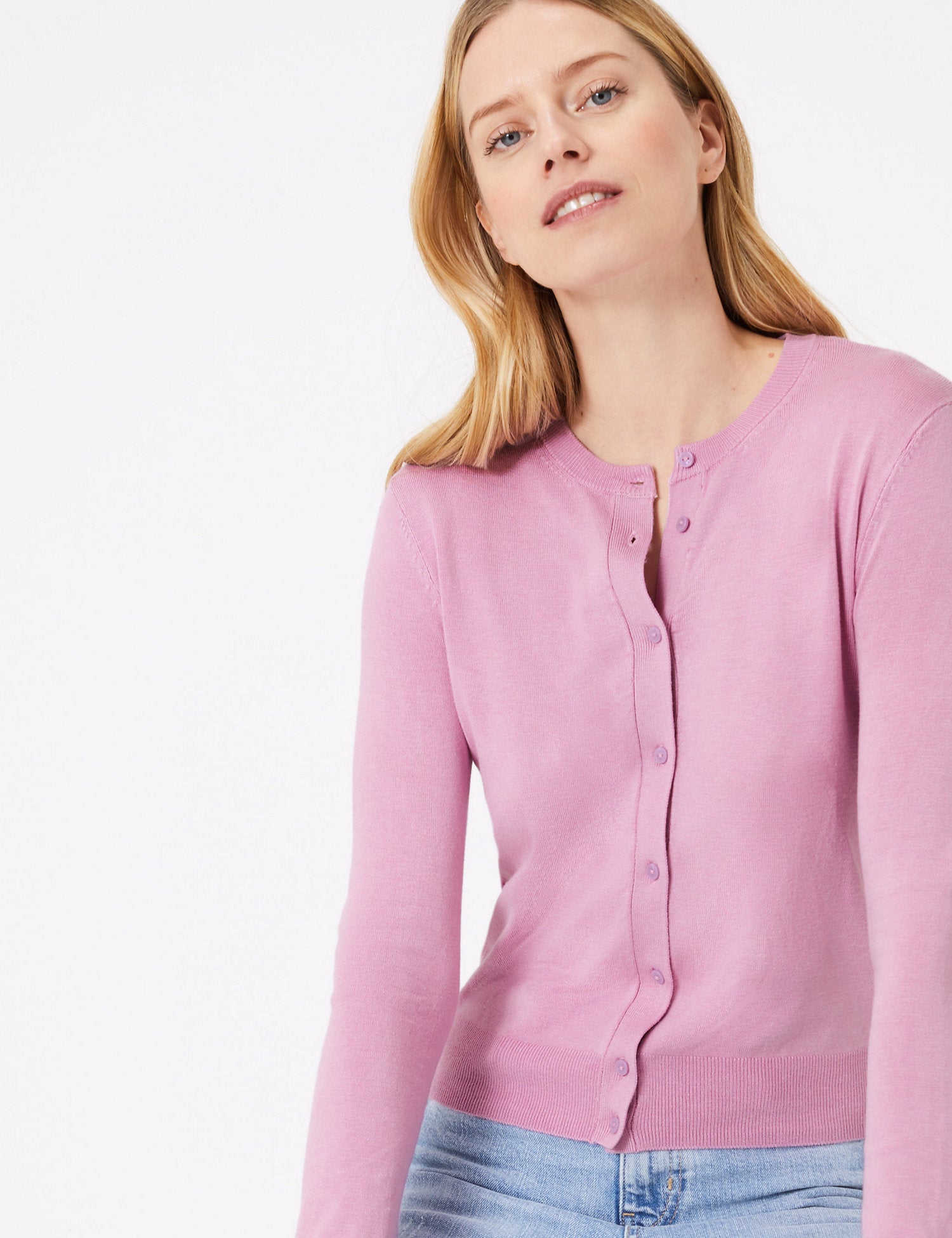 Crew Neck Cardigan