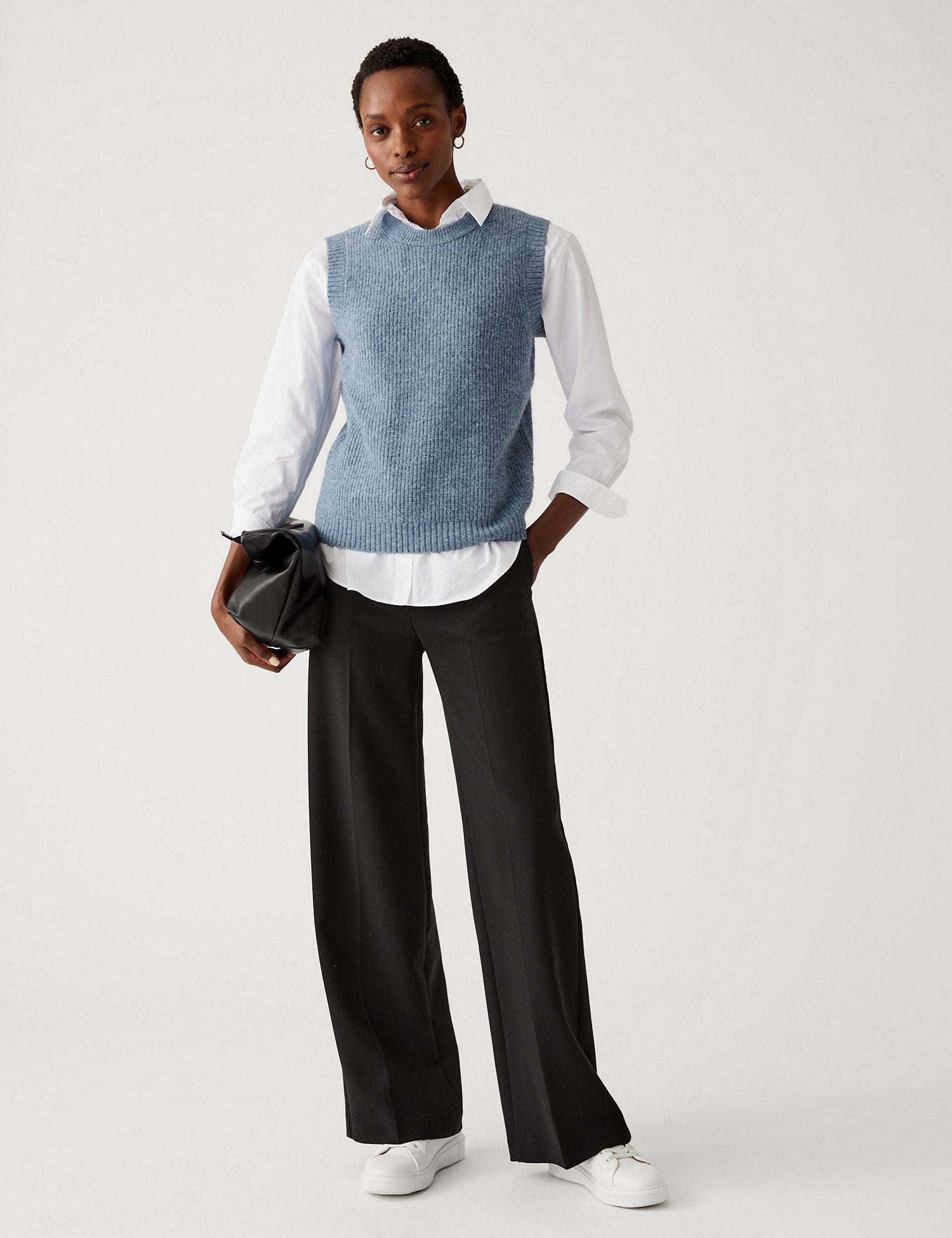 Crew Neck Knitted Vest Marks & Spencer Philippines